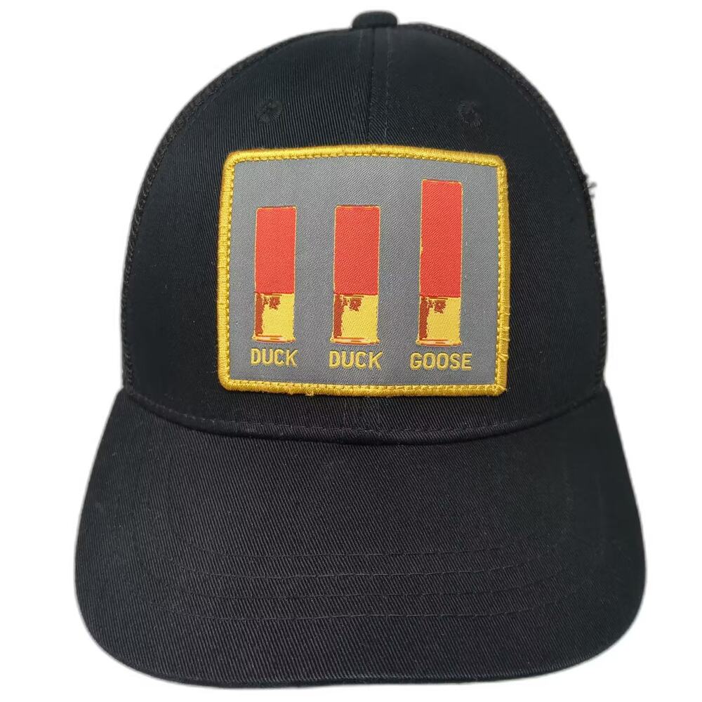 RepYourWater Trucker Hat Black Red Snapback One Size Duck Duck Goose Shell Patch
